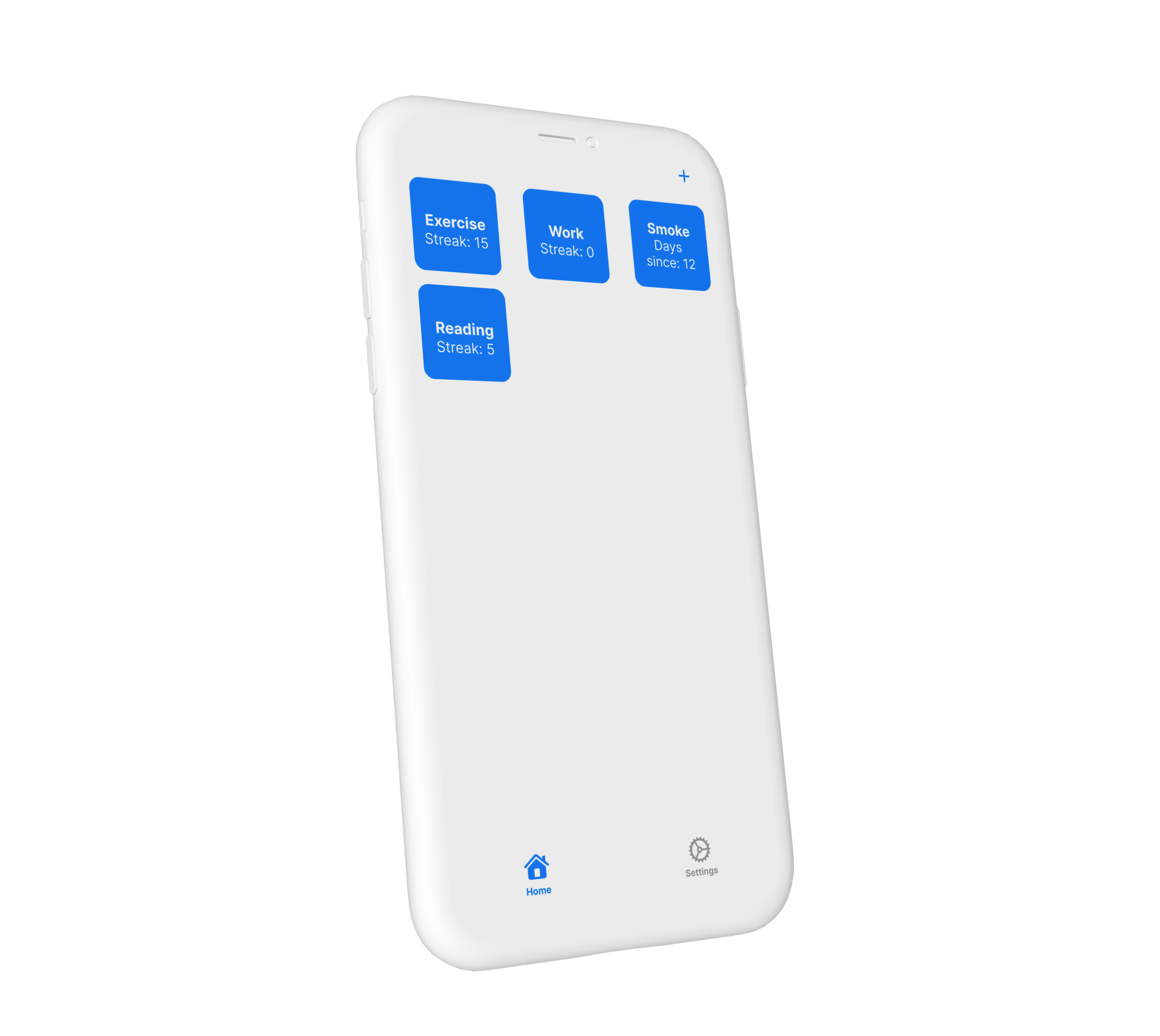 A phone where the myhabbit app is running